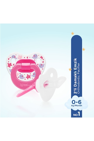 Wee Baby 2’li Damaklı Emzik No:1 Kız 0-6 Ay