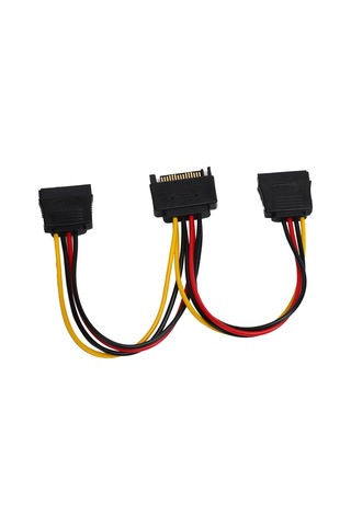 Mufunye Sata Cihazları İçin 4pin'den 15pin'e Güç Adaptör Kablosu - Ssd, Hdd Ve Optik Sürücüler İçin 5v/2a & 12v/2a Destekli Genişletme Kablosu