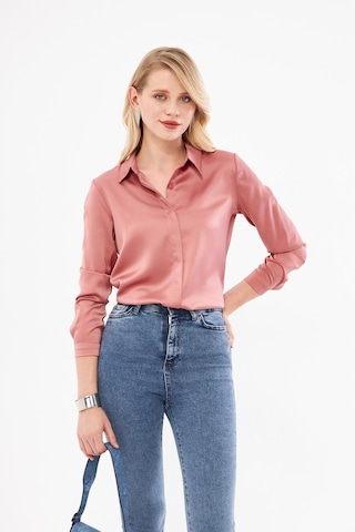 Klasik Saten Gömlek Gül Kurusu GÜL KURUSU