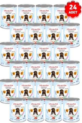 Ultravita Premium Yüksek Proteinli Kuzulu Konserve Yavru Köpek Maması 24 x 415 G Ultravita Premium Yüksek Proteinli Kuzulu Konserve Yavru Köpek Maması 24 x 415 G