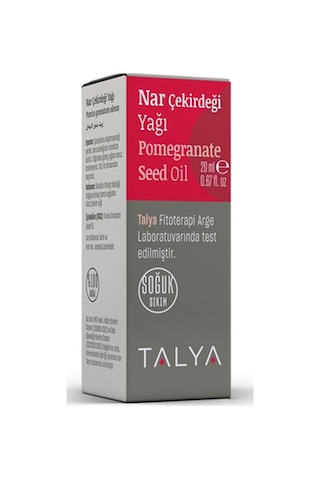 Talya Soğuk Sıkım %100 Saf ve Doğal Nar Çekirdeği Yağı 20 ML