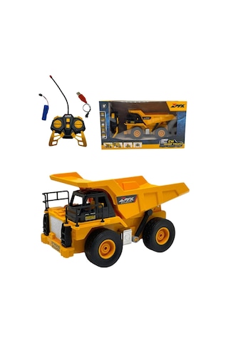 Scowetto Uzaktan Kumandalı 1:24 Ölçek Kamyon Damperli Full Fonksiyon Kamyon İş Makinası sarı