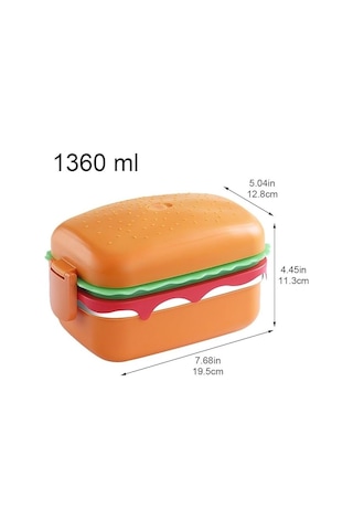 Akıllıelma-laxson Beslenme Kabı Çelik İthal Hamburger 97101 1011 Turuncu