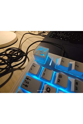 2 Adet Minecraft Ore Işık Geçiren Piksel Maden Bloğu Tasarımlı Rgb Uyumlu Mekanik Klavye Tuşu