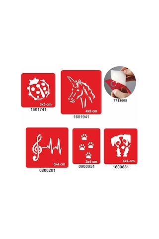 Müzikseverler 5 Li Set Geçici Dövme Kına Şablonu