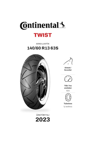 Continental Twist 140/60 R13 63s Arka Motosiklet Lastiği Continental Twist 140/60 R13 63s Arka Motosiklet Lastiği