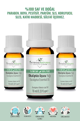 Intense Natural Okaliptüs Uçucu Yağı 3 x 10 ML