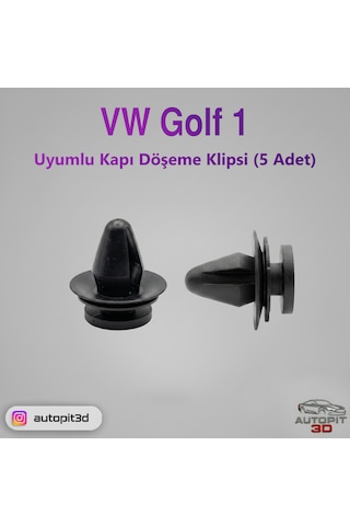 Vw Golf 1 Uyumlu Kapı Döşeme Klipsi 5 Adet Kapı Döşeme Klipsi
