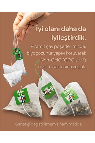 Prebiyotik Yeşil Çay 18 Pla Biyoçözünür Piramit Poşet- 27g