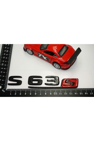 S 63 S Bagaj Parlak Siyah ABS 3M 3D Yazı Logo