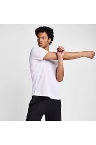 Dkny Lescon 25b-1024 Erkek Antrenman Kısa Kol Tshırt Beyaz Beyaz Beyaz