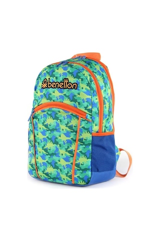 United Colors Of Benetton Bnt03660 Yeşil/lacivert/turuncu Unisex Sırt Çantası Lacivert