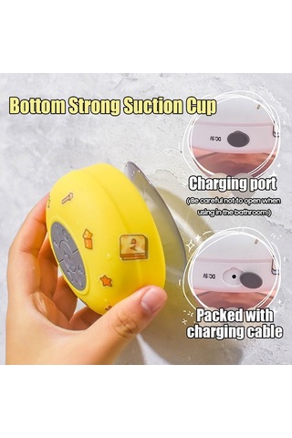 Supermarket1 Su Geçirmez Mini Bluetooth Hoparlör - Duvar Ve Araç İçin, Type-c Şarj, Düşük Enerji Kullanımı