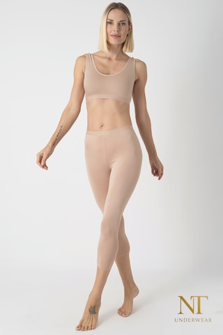 Nt Underwear Kadın Bambu Kapri Tayt Hafif, Rahat, Terletmeyen Ten
