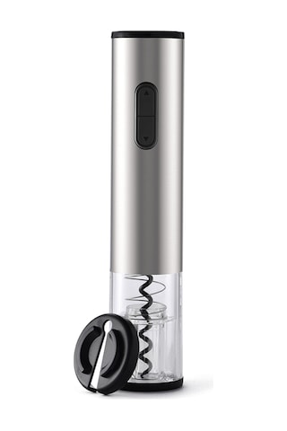 Vkemall Elektrikli Şarap Açıcı, Usb Şarjlı, 700mah Batarya, Paslanmaz Çelik + Abs, Hızlı Ve Kolay Kullanım Gümüş