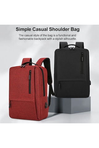 Moveevo 15.6 İnç Düşük Boyutlı Uyumlu Su Geçirmez Oxford Kumaş Günlük Stil Bilgisayar Sırt Çantası Gri A01 Gri