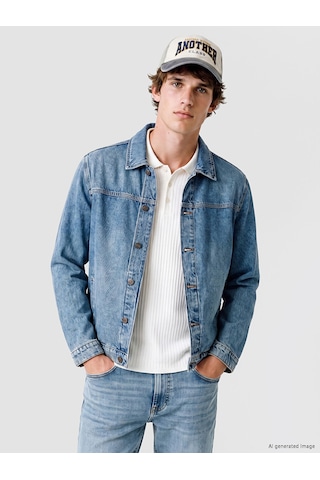 Lcw Jeans İndigo Loose Fit Erkek Jean Ceket