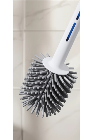 Silikon Deterjan Hazneli Esnek Tuvalet Fırçası Banyo Temizlik Ürünü Çok Renkli
