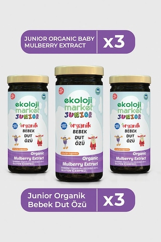 Organik Bebek Dut Özü 290 Gr 3 Lü Paket Organic Baby Mulberry Extract 290 Gr 3 Pack 290 G