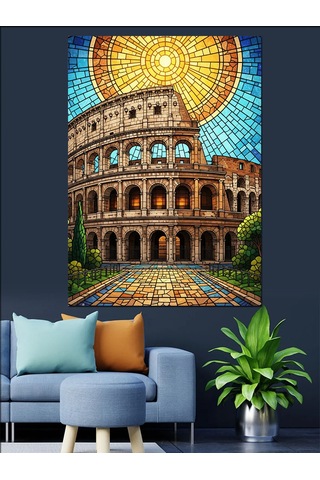 Ahşap Tablo Kolezyum İtalya Sanat Eseri İnsan Figürlü Tablolar