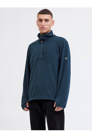 Jack & Jones Jjalpes Half Zıp Fleece Polar Ceket Aw25 Navy Blazer Navy