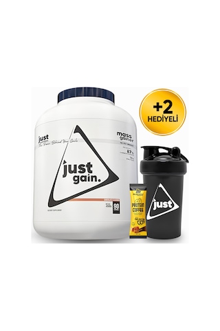 Just Nutrition Mass Gainer Karbonhidrat Tozu 4500 Gr 90 Servis Çikolata + Shaker + Protein Kahve çikolata