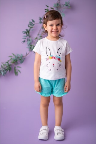 Zeyland Kız Bebek Mint Fırfırlı Rahat Şort (9Ay-4Yaş)