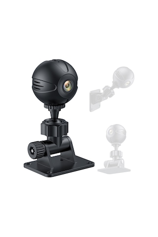 Xindoker Siyah Taşınabilir Spor Kamera - Wifi İle Uzaktan İzleme, Hareket Algılama, Gece Görüşü Ve Döngü Kaydı Fonksiyonlu, Dahili Li-poly Batarya