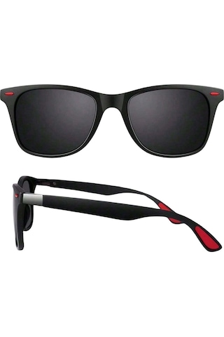 The Roomy Polarize Lens Kırmızı Çivi Detaylı Wayfarer Kadın Güneş Gözlüğü