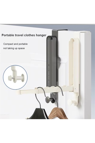 Xiaaokeji Genişletilebilir Katlanır Duvar Kancası - Taşınabilir Kurutma Rafı, Gizli Bornoz A Siyah