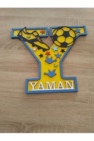 Çocuk Odası Kapı & Duvar Süsü Y-harfi İsim Yazılı Çok Şık..f B