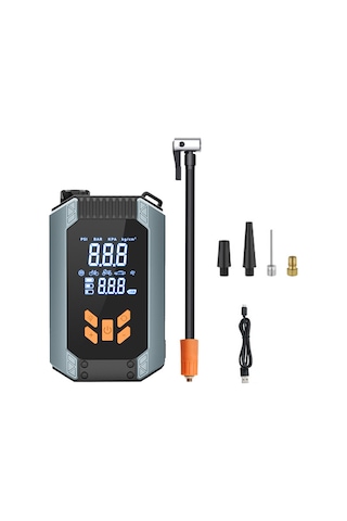 Reedark 12v Araç Acil Başlatma Ve Hava Pompa 2'li Cihazı - Kablosuz Sayısal Göstergeli, Led Işık, Usb Şarj Portlu, 150psı Maksimum Basınç