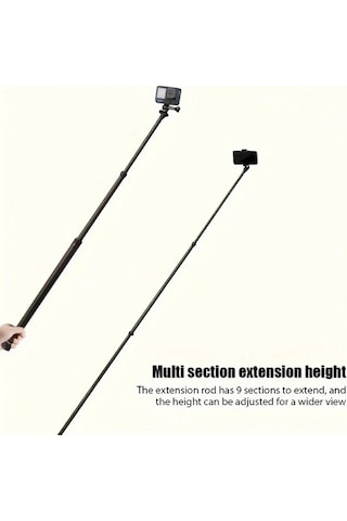 Fastbuy Carbon Fiber Telescopic Selfie Stick 118.11 İnch Insta360 X3 X4 X5 Gopro 11 10 Uyumlu Hafif Monopod