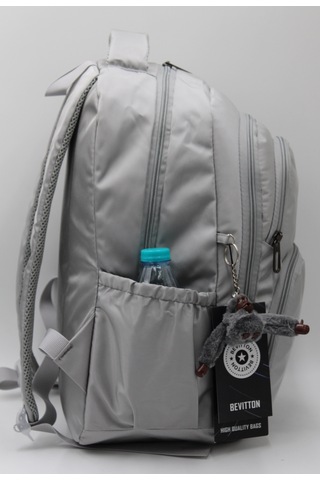 Özel Su İtici Kumaş Gri Unisex Okul Çantası 34600