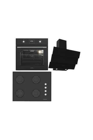 Termikel BO O64D5C B - BH P7144C B - CH S6532C BB Ankastre Set Siyah