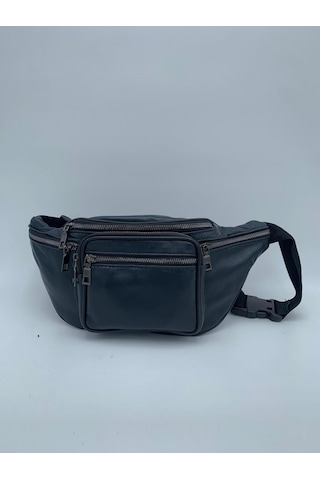Nahitatyana Unisex Lacivert Cepli Hakiki Deri Freebag Bel Çantas Lacivert