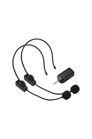 Springsun 2.4g Kablosuz Mikrofon Seti - 30m Menzilli, 3'lü Profesyonel Ses Yükseltici Kulaklık, El Mikrofonu, Klips