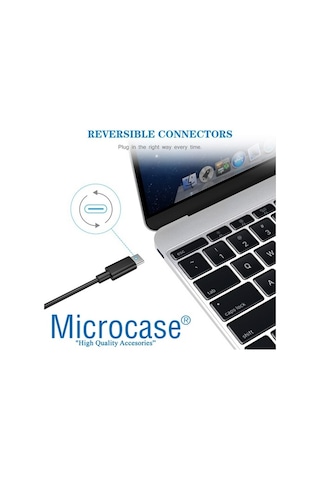 Microcase Type-C Usb Şarj Ve Data Kablosu - 3 Metre Siyah