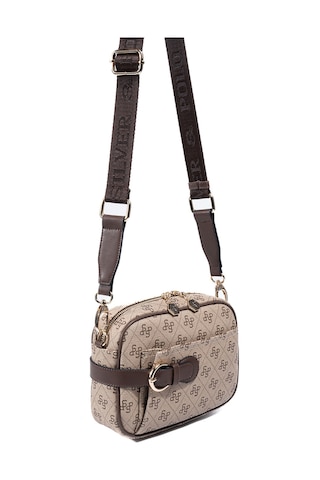 Silver Polo Sp1256 Kadın Çapraz Çanta Monogram Koyu Bej-kahve