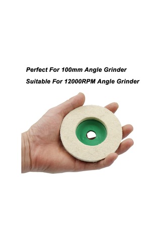 Symbee 10'lu Paket 100mm Yün Parlatma Diskleri - Açılı Taşlama Makinesi İçin Yüksek Hızda Temizleme Ve Cilalama
