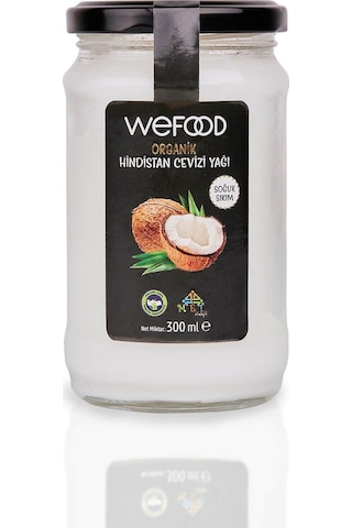 Wefood Organik Hindistan Cevizi Yağı Soğuk Sıkım 300 ML