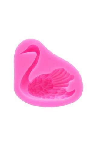 2 Adet Kuğu Pişirme Silikon Kalıbı Kek Dekorasyon Kalıbı Pembe Çok Renkli