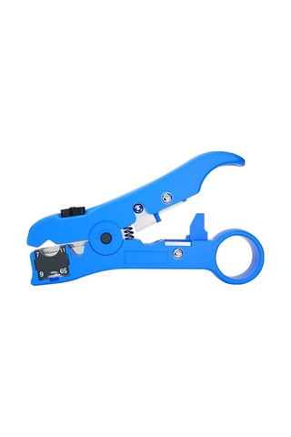 Besthome1 Abs+sk5 Mavi Çelik Ergonomik Kollu Açıcı: Rg-59/rg-6/rg-7/rg-11, Dairesel/düz/çift Taraflı Koaksiyel Kablolar İçin