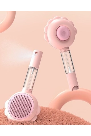 Basmalı Telli Su Sprey Hazneli Hayvan Fırçası Çift 2in 1