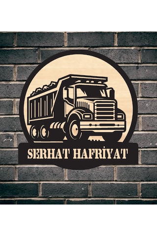 Kamyon Temalı Ahşap Duvar Tablo Ahşap
