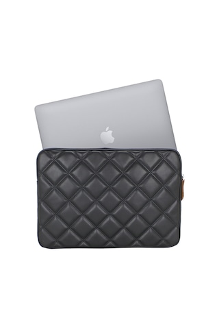 Case Club Apple Uyumlu MacBook Air Pro 13-14" Su Geçirmez Laptop Kılıfı Siyah
