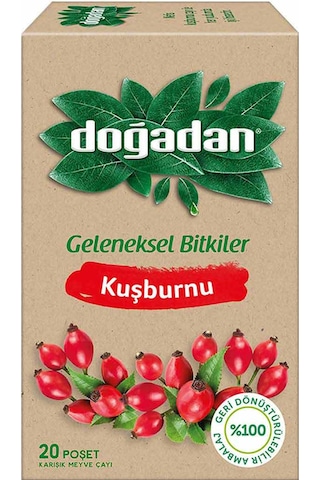 Doğadan Kuşburnu Meyve Poşet Çay 20'li 50 G
