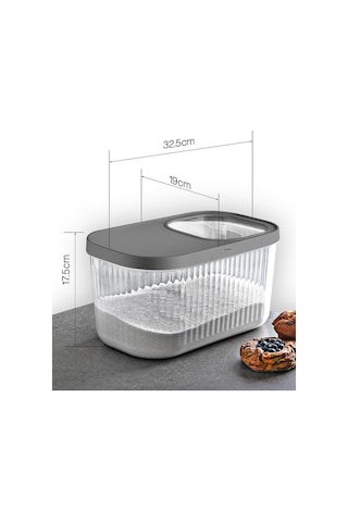 Multi Box Çok Amaçlı Kapaklı Saklama Kabı 7.5 Lt 17,5x32,5x19 Cm Şeffaf