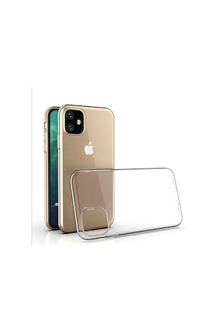 Apple Uyumlu iPhone 11 Kılıf Zore Süper Silikon Kapak Renksiz