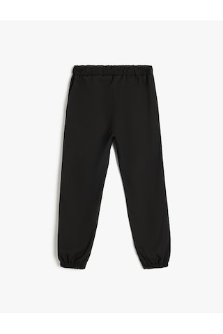 Koton Standart Bel Cepli Düğme Detaylı Basic Jogger Pantolon Siyah 5skb40058tw Siyah